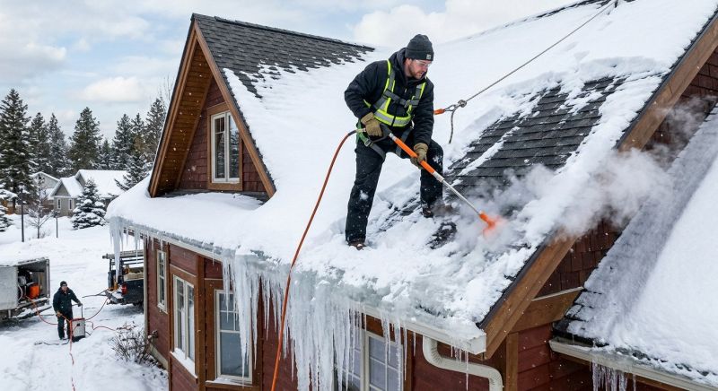 Roof Ice Dam Removal in Olympia, WA